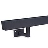 Antraciet trapleuning (gecoat) op maat - vierkant (40x40 mm) - incl. leuninghouders TYPE 10 - coating donkergrijs RAL 7016 of 7021