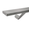 Inox trapleuning op maat - rechthoekig (50x10 mm) - incl. leuninghouders TYPE 7