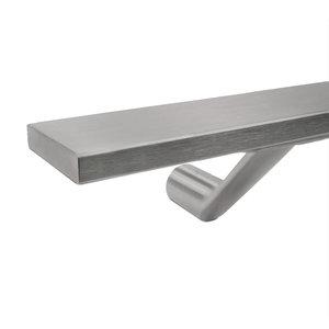 Inox trapleuning - rechthoekig (50x10 mm) - incl. dragers TYPE 7 Inox trapleuning - rechthoekig (50x10 mm) - incl. dragers TYPE 7