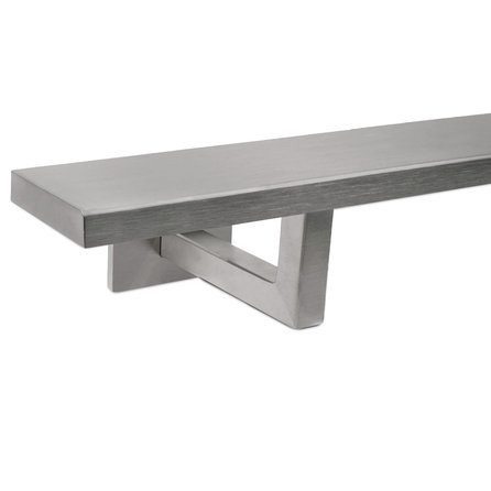 Inox trapleuning op maat - rechthoekig (50x10 mm) - incl. leuninghouders TYPE 11