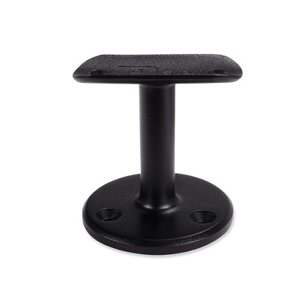 Zwarte leuninghouder - TYPE 4 - rond - voor ronde trapleuningen (42,4 mm) - coating zwart RAL 9005