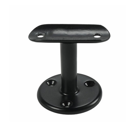 Zwarte leuninghouder - TYPE 4 - rond - voor ronde trapleuningen (42,4 mm) - coating zwart RAL 9005