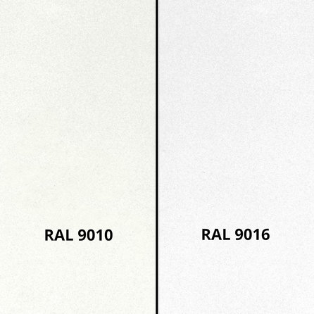 Witte trapleuning (gecoat) op maat - voor buiten - rechthoekig (40x10 mm) - incl. leuninghouders TYPE 3 - coating wit RAL 9010 of 9016