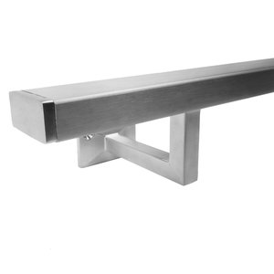 Inox trapleuning - rechthoekig (40x20 mm) - incl. dragers TYPE 10