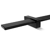 Zwarte trapleuning (gecoat) op maat - rechthoekig (40x10 mm) - incl. leuninghouders TYPE 13 - coating zwart RAL 9005