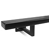 Zwarte trapleuning (gecoat) op maat - rechthoekig (40x20 mm) - incl. leuninghouders TYPE 10 - coating zwart RAL 9005