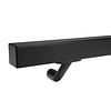 Zwarte trapleuning (gecoat) op maat - vierkant (40x40 mm) - incl. leuninghouders TYPE 7 - coating zwart RAL 9005 Zwarte trapleuning (gecoat) op maat - vierkant (40x40 mm) - incl. leuninghouders TYPE 7 - coating zwart RAL 9005