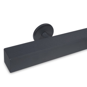 Antraciet trapleuning - vierkant (40x40 mm) - incl. dragers TYPE 5