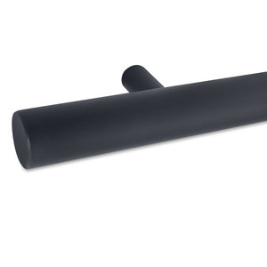 Antraciet trapleuning - voor buiten - rond - incl. dragers TYPE 14