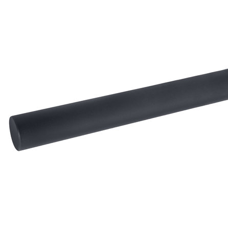 Antraciet trapleuning (gecoat) op maat - rond smal - coating donkergrijs RAL 7016 of 7021