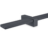 Antraciet trapleuning (gecoat) op maat - rechthoekig (40x10 mm) - incl. leuninghouders TYPE 13 - coating donkergrijs RAL 7016 of 7021