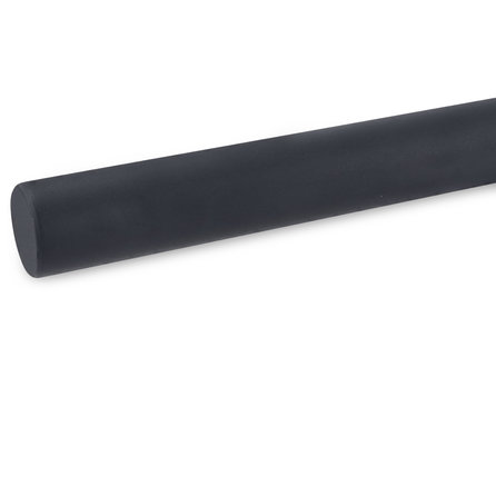 Antraciet trapleuning (gecoat) op maat - rond - coating donkergrijs RAL 7016 of 7021