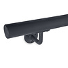 Antraciet trapleuning (gecoat) op maat - rond - incl. leuninghouders TYPE 1 - coating donkergrijs RAL 7016 of 7021