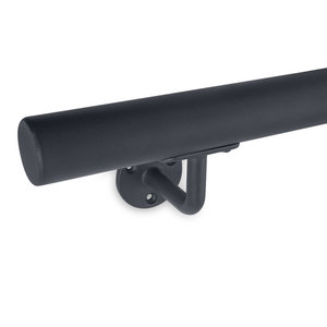 Antraciet trapleuning - rond - incl. dragers TYPE 1