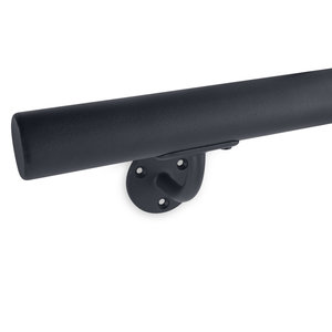 Antraciet trapleuning - voor buiten - rond - incl. dragers TYPE 2