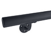 Antraciet trapleuning (gecoat) op maat - rond - incl. leuninghouders TYPE 2 - coating donkergrijs RAL 7016 of 7021