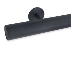 Antraciet trapleuning - rond - incl. dragers TYPE 5