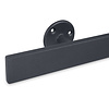 Antraciet trapleuning (gecoat) op maat - rechthoekig (40x10 mm) - incl. leuninghouders TYPE 4 - coating donkergrijs RAL 7016 of 7021