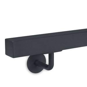 Antraciet trapleuning - voor buiten - vierkant (40x40 mm) - incl. dragers TYPE 3