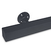 Antraciet trapleuning (gecoat) op maat - vierkant (40x40 mm) - incl. leuninghouders TYPE 4 - coating donkergrijs RAL 7016 of 7021