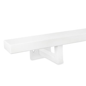 Witte trapleuning - rechthoekig (40x20 mm) - incl. dragers TYPE 10