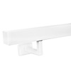 Witte trapleuning (gecoat) op maat - vierkant (40x40 mm) - incl. leuninghouders TYPE 11 - coating wit RAL 9016, 9010 of 9001