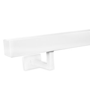 Witte trapleuning - vierkant (40x40 mm) - incl. dragers TYPE 11