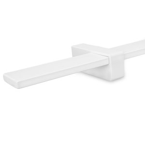 Witte trapleuning - rechthoekig (40x10 mm) - incl. dragers TYPE 13