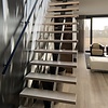 Antraciet trapleuning (gecoat) op maat - rechthoekig (40x10 mm) - coating donkergrijs RAL 7016 of 7021