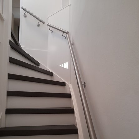 Inox trapleuning op maat - rond - incl. leuninghouders TYPE 1