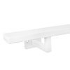 Witte trapleuning (gecoat) op maat - rechthoekig (40x15 mm) - incl. leuninghouders TYPE 10 - coating wit RAL 9015 of 9016