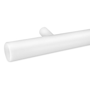 Witte trapleuning - rond - incl. dragers TYPE 14