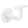 Witte trapleuning (gecoat) op maat - rechthoekig (40x10 mm) - incl. leuninghouders TYPE 1 - coating wit RAL 9016, 9010 of 9001