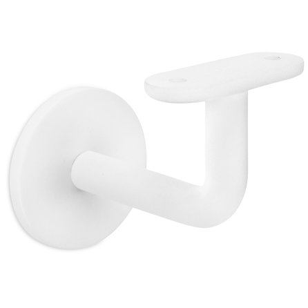 Witte trapleuning (gecoat) op maat - rechthoekig (40x20 mm) - incl. leuninghouders TYPE 3 - coating wit RAL 9016, 9010 of 9001