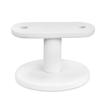Witte trapleuning (gecoat) op maat - rechthoekig (40x10 mm) - incl. leuninghouders TYPE 5 - coating wit RAL 9016, 9010 of 9001