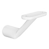 Witte trapleuning (gecoat) op maat - rechthoekig (40x20 mm) - incl. leuninghouders TYPE 7 - coating wit RAL 9016, 9010 of 9001