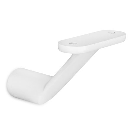 Witte trapleuning (gecoat) op maat - rechthoekig (40x10 mm) - incl. leuninghouders TYPE 7 - coating wit RAL 9016, 9010 of 9001 Witte trapleuning (gecoat) op maat - rechthoekig (40x10 mm) - incl. leuninghouders TYPE 7 - coating wit RAL 9016, 9010 of 9001