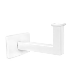 Witte leuninghouder - TYPE 11 - recht