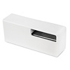 Witte trapleuning (gecoat) op maat - voor buiten - rechthoekig (40x10 mm) - incl. leuninghouders TYPE 13 - coating wit RAL 9016, 9010 of 9001
