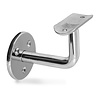 Inox leuninghouder - gepolijst - TYPE 1 - rond - voor ronde trapleuningen (42,4 mm)