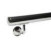 Inox trapleuning op maat - gepolijst - rond - incl. leuninghouders TYPE 1
