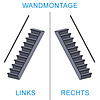 2 verstekhoeken - onder en boven - INOX Trapleuning