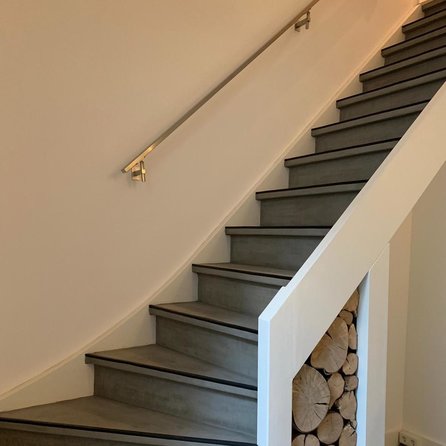 Inox trapleuning op maat - rechthoekig (40x20 mm)