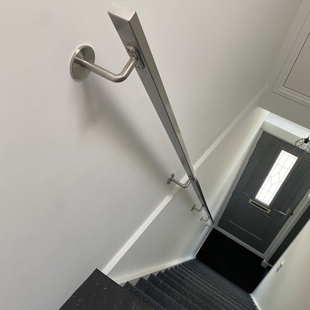 Inox trapleuning op maat - rechthoekig (40x20 mm)