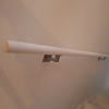 Witte trapleuning (gecoat) op maat - rond - coating wit RAL 9016, 9010 of 9001
