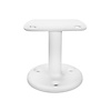 Witte trapleuning (gecoat) op maat - voor buiten - rond - incl. leuninghouders TYPE 4 - coating wit RAL 9010 of 9016