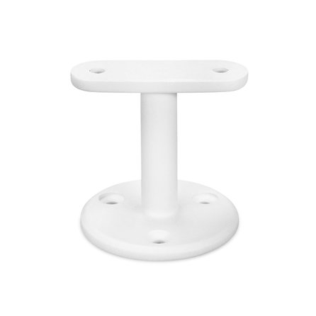 Witte trapleuning (gecoat) op maat - rechthoekig (40x10 mm) - incl. leuninghouders TYPE 4 - coating wit RAL 9016, 9010 of 9001
