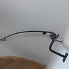 Smeedijzeren trapleuning op maat - rond massief (20 mm) - Incl. rechte leuninghouders (gelast) met rozet - transparante coating