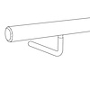 Smeedijzeren trapleuning in RAL kleur naar wens (gecoat) op maat - rond massief (20 mm) - incl. ronde leuninghouders (gelast) - coating in iedere RAL kleu