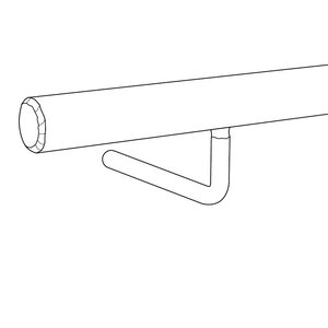 Smeedijzeren trapleuning in RAL kleur naar wens - rond massief (20 mm) - incl. ronde dragers